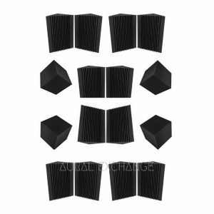 Nankarrow TrioTrap™ Tri-Corner Acoustic Foam Bass Trap Room Kit – Black